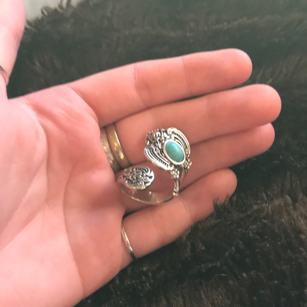 Turquoise Spoon Ring - Picture 4 of 4